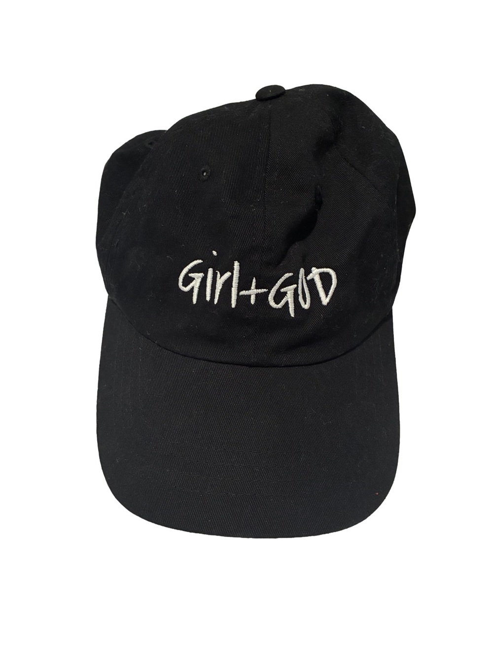 Girl + God Black Embroidered Dad Hat